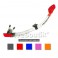 Tuba SCUBAPRO SPECTRA DRY transparent / rouge