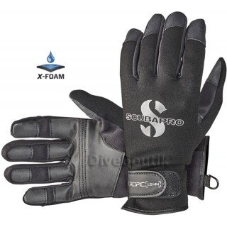 Gants SCUBAPRO TROPIC 1,5 mm noires Gants SCUBAPRO TROPIC 1,5 mm noires