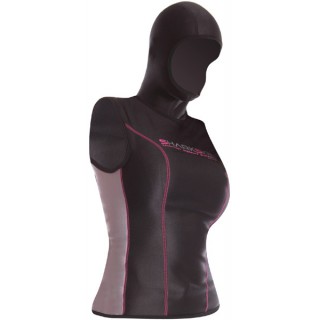 Top sans-manches avec cagoule SHARKSKIN CHILLPROOF Femme Top sans-manches avec cagoule SHARKSKIN CHILLPROOF Femme